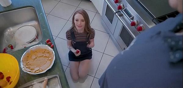  Lucky stud pummmeling Madi Collins sweet pussy over the table